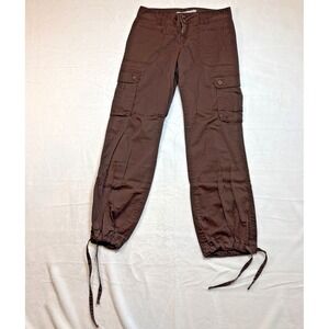 Old Navy Womens Size 6 Y2K Low Rise Brown Cargo Pants Grunge Streetwear